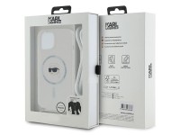 Funda bandolera Karl Lagerfeld IML Karl Head MagSafe para iPhone 15 / 14 / 13 - transparente