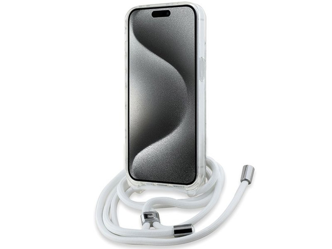 Funda bandolera Karl Lagerfeld IML Karl Head MagSafe para iPhone 15 / 14 / 13 - transparente