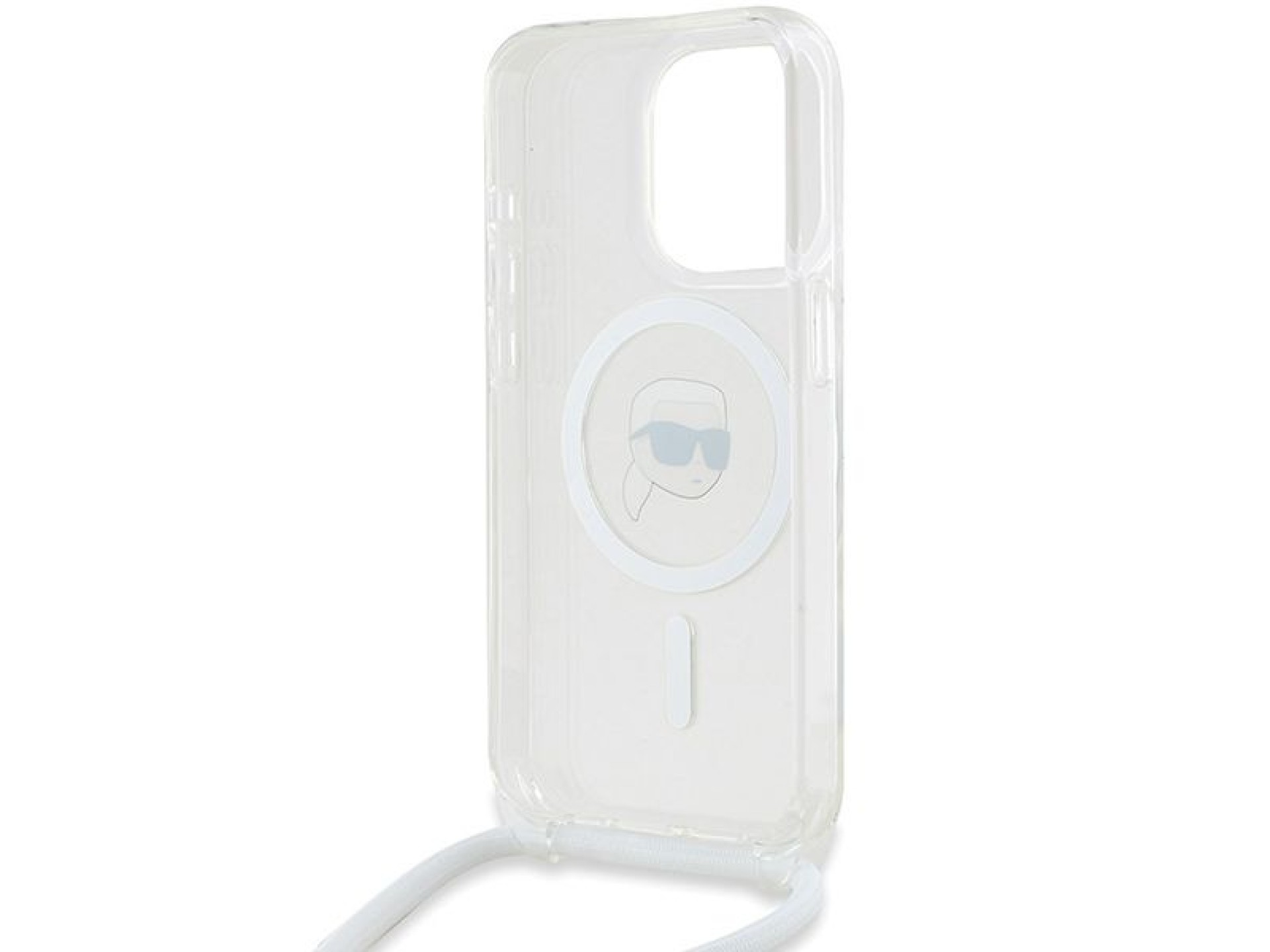 Karl Lagerfeld Crossbody IML Karl Head MagSafe case for iPhone 15 Pro Max - transparent