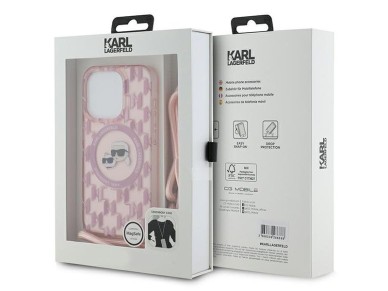 Karl Lagerfeld IML Crossbody Monogram Karl & Choupette Head MagSafe Case for iPhone 15 Pro Max - Pin Karl Lagerfeld IML Crossbody Monogram Karl & Choupette Head MagSafe Case for iPhone 15 Pro Max - Pin