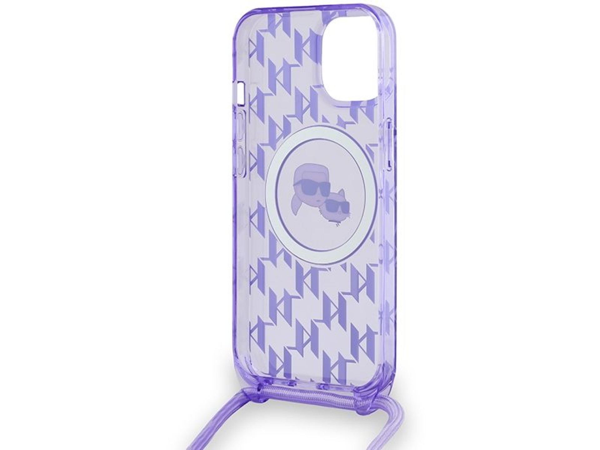 Karl Lagerfeld IML Crossbody Monogram Karl & Choupette Head MagSafe case para iPhone 15 / 14 / 13 -