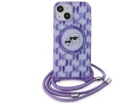 Karl Lagerfeld IML Crossbody Monogram Karl & Choupette Head MagSafe case para iPhone 15 / 14 / 13 - Karl Lagerfeld IML Crossbody Monogram Karl & Choupette Head MagSafe case para iPhone 15 / 14 / 13 -