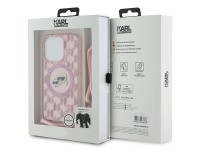 Funda bandolera Karl Lagerfeld IML Monogram Karl & Choupette Head MagSafe para iPhone 15 Pro - rosa Funda bandolera Karl Lagerfeld IML Monogram Karl & Choupette Head MagSafe para iPhone 15 Pro - rosa