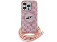 Funda bandolera Karl Lagerfeld IML Monogram Karl & Choupette Head MagSafe para iPhone 15 Pro Max - R Funda bandolera Karl Lagerfeld IML Monogram Karl & Choupette Head MagSafe para iPhone 15 Pro Max - R