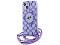 Karl Lagerfeld IML Crossbody Monogram Karl & Choupette Head MagSafe case para iPhone 15 / 14 / 13 - Karl Lagerfeld IML Crossbody Monogram Karl & Choupette Head MagSafe case para iPhone 15 / 14 / 13 -
