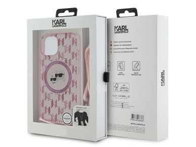 Karl Lagerfeld IML Crossbody Monogram Karl & Choupette Head MagSafe case for iPhone 15 / 14 / 13 - p Karl Lagerfeld IML Crossbody Monogram Karl & Choupette Head MagSafe case for iPhone 15 / 14 / 13 - p