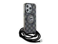 Karl Lagerfeld IML Crossbody Monogram Karl & Choupette Head MagSafe Case for iPhone 15 Pro - Black Karl Lagerfeld IML Crossbody Monogram Karl & Choupette Head MagSafe Case for iPhone 15 Pro - Black