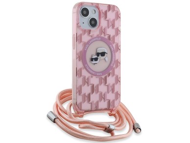 Karl Lagerfeld IML Crossbody Monogram Karl & Choupette Head MagSafe case for iPhone 15 / 14 / 13 - p Karl Lagerfeld IML Crossbody Monogram Karl & Choupette Head MagSafe case for iPhone 15 / 14 / 13 - p