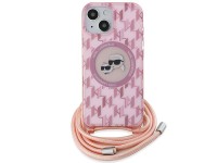 Karl Lagerfeld IML Crossbody Monogram Karl & Choupette Head MagSafe case para iPhone 15 / 14 / 13 - Karl Lagerfeld IML Crossbody Monogram Karl & Choupette Head MagSafe case para iPhone 15 / 14 / 13 -