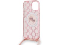 Karl Lagerfeld IML Crossbody Monogram Karl & Choupette Head MagSafe case para iPhone 15 / 14 / 13 - Karl Lagerfeld IML Crossbody Monogram Karl & Choupette Head MagSafe case para iPhone 15 / 14 / 13 -