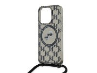 Karl Lagerfeld IML Crossbody Monogram Karl & Choupette Head MagSafe Case for iPhone 15 Pro Max - Bla Karl Lagerfeld IML Crossbody Monogram Karl & Choupette Head MagSafe Case for iPhone 15 Pro Max - Bla