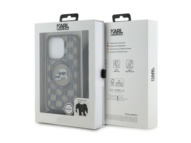 Karl Lagerfeld IML Crossbody Monogram Karl & Choupette Head MagSafe Case for iPhone 15 Pro - Black Karl Lagerfeld IML Crossbody Monogram Karl & Choupette Head MagSafe Case for iPhone 15 Pro - Black