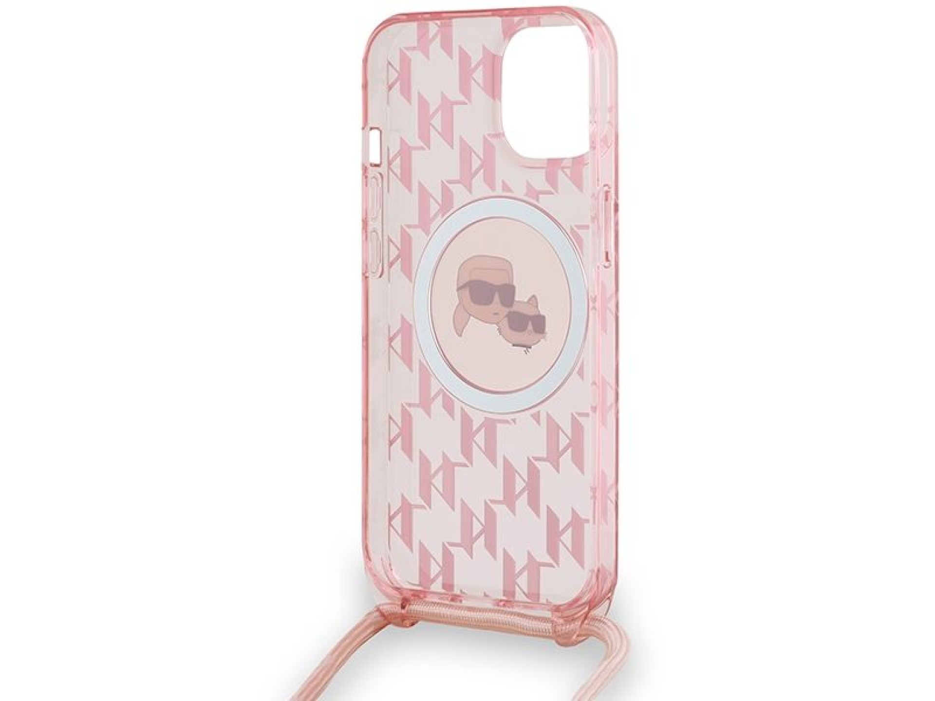 Karl Lagerfeld IML Crossbody Monogram Karl & Choupette Head MagSafe case para iPhone 15 / 14 / 13 -