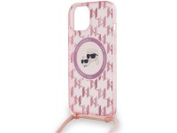 Karl Lagerfeld IML Crossbody Monogram Karl & Choupette Head MagSafe case para iPhone 15 / 14 / 13 - Karl Lagerfeld IML Crossbody Monogram Karl & Choupette Head MagSafe case para iPhone 15 / 14 / 13 -