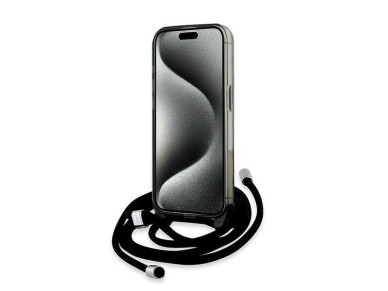 Karl Lagerfeld IML Crossbody Monogram Karl & Choupette Head MagSafe Case for iPhone 15 Pro - Black Karl Lagerfeld IML Crossbody Monogram Karl & Choupette Head MagSafe Case for iPhone 15 Pro - Black