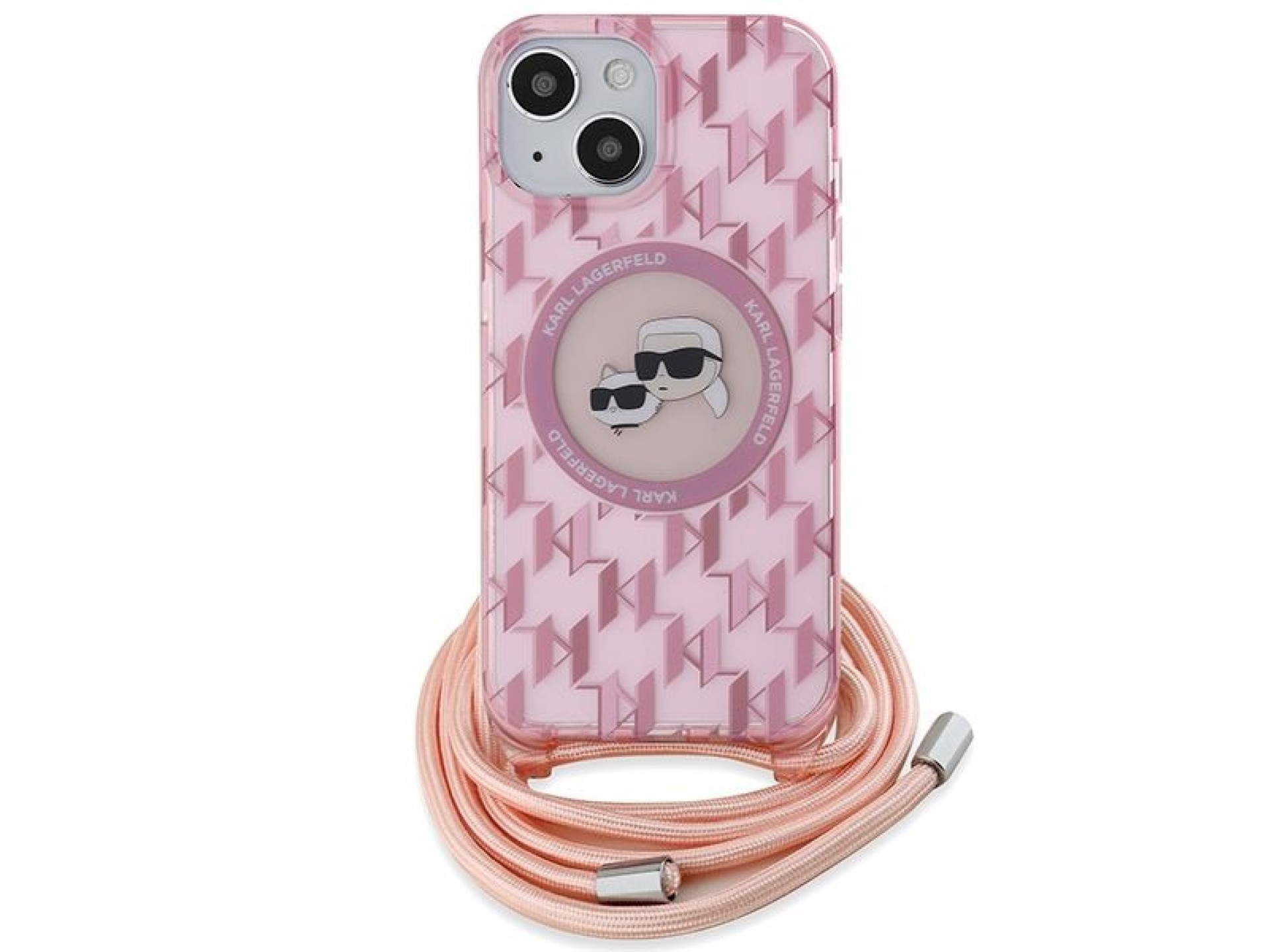 Karl Lagerfeld IML Crossbody Monogram Karl & Choupette Head MagSafe case para iPhone 15 / 14 / 13 -