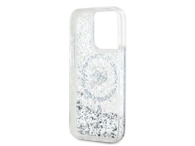 Karl Lagerfeld Liquid Glitter Karl Head MagSafe case for iPhone 15 Pro Max - transparent Karl Lagerfeld Liquid Glitter Karl Head MagSafe case for iPhone 15 Pro Max - transparent