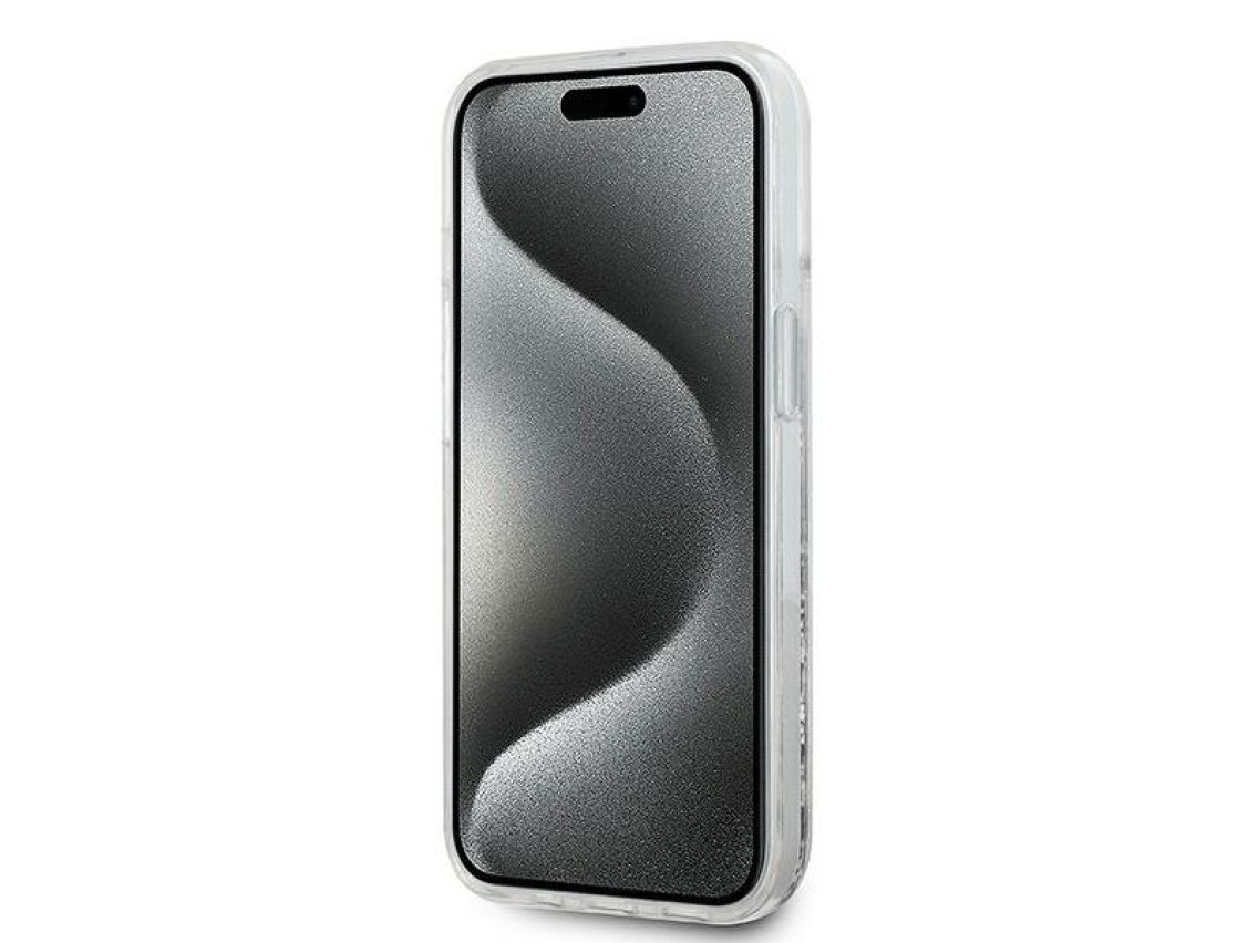 Karl Lagerfeld Liquid Glitter Choupette Head MagSafe case for iPhone 15 / 14 / 13 - transparent
