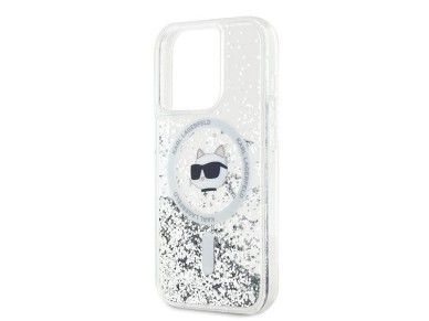 Karl Lagerfeld Liquid Glitter Choupette Head MagSafe case for iPhone 15 Pro Max - transparent Karl Lagerfeld Liquid Glitter Choupette Head MagSafe case for iPhone 15 Pro Max - transparent