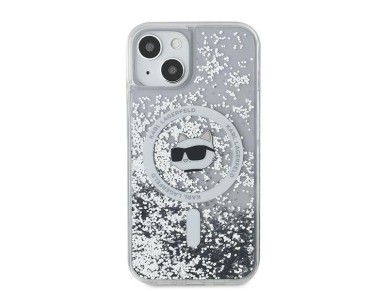 Karl Lagerfeld Liquid Glitter Choupette Head MagSafe case for iPhone 15 / 14 / 13 - transparent Karl Lagerfeld Liquid Glitter Choupette Head MagSafe case for iPhone 15 / 14 / 13 - transparent