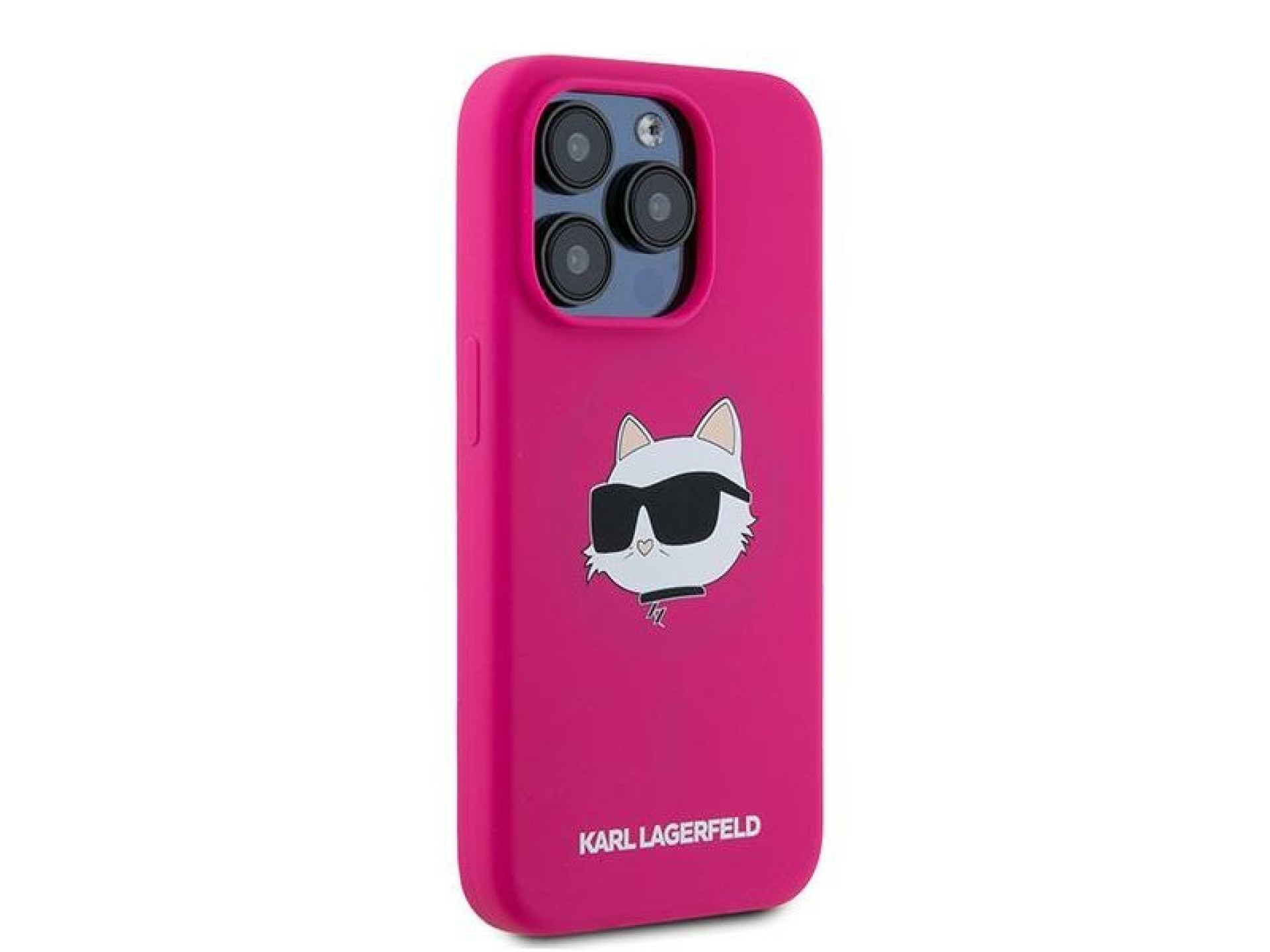 Karl Lagerfeld Silicone Choupette Head MagSafe case for iPhone 15 Pro Max - pink