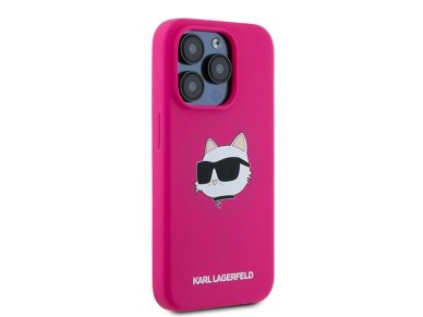 Funda de silicona Karl Lagerfeld Choupette Head MagSafe para iPhone 15 Pro Max - rosa Funda de silicona Karl Lagerfeld Choupette Head MagSafe para iPhone 15 Pro Max - rosa