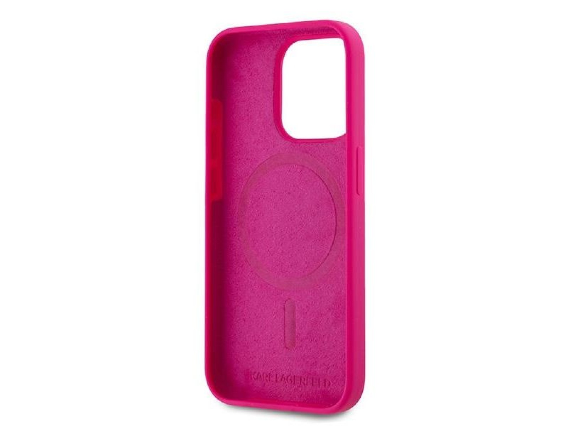 Karl Lagerfeld Silicone Choupette Head MagSafe case for iPhone 15 Pro Max - pink