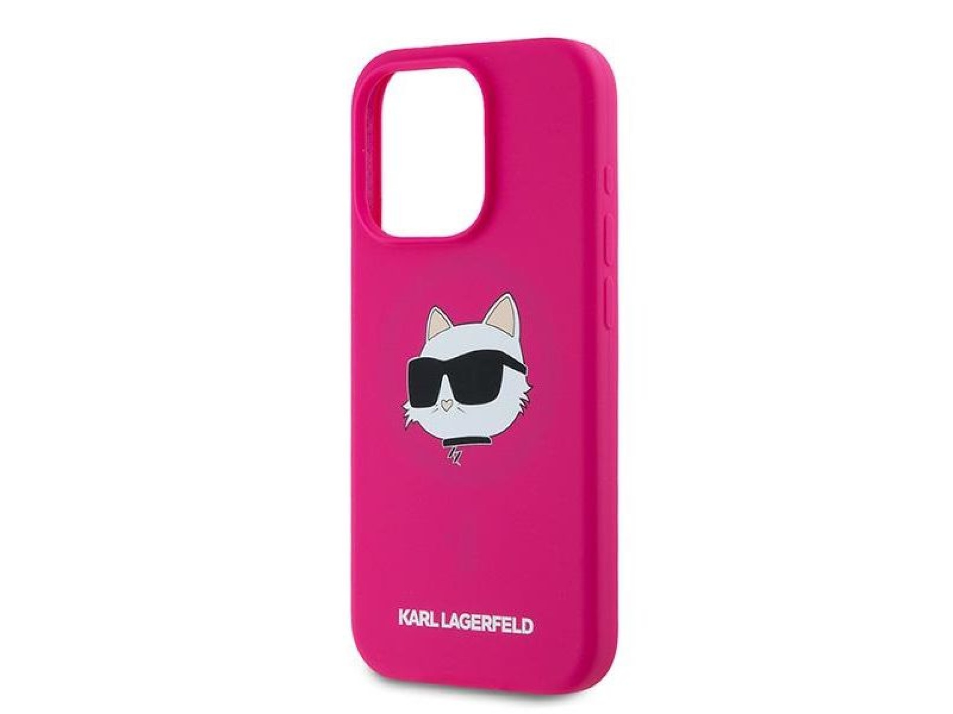 Karl Lagerfeld Silicone Choupette Head MagSafe case for iPhone 15 Pro Max - pink