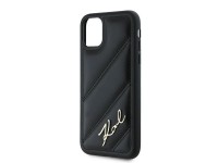 Capa Karl Lagerfeld Diagonal Quilted Script para iPhone 11 / Xr - preta Capa Karl Lagerfeld Diagonal Quilted Script para iPhone 11 / Xr - preta
