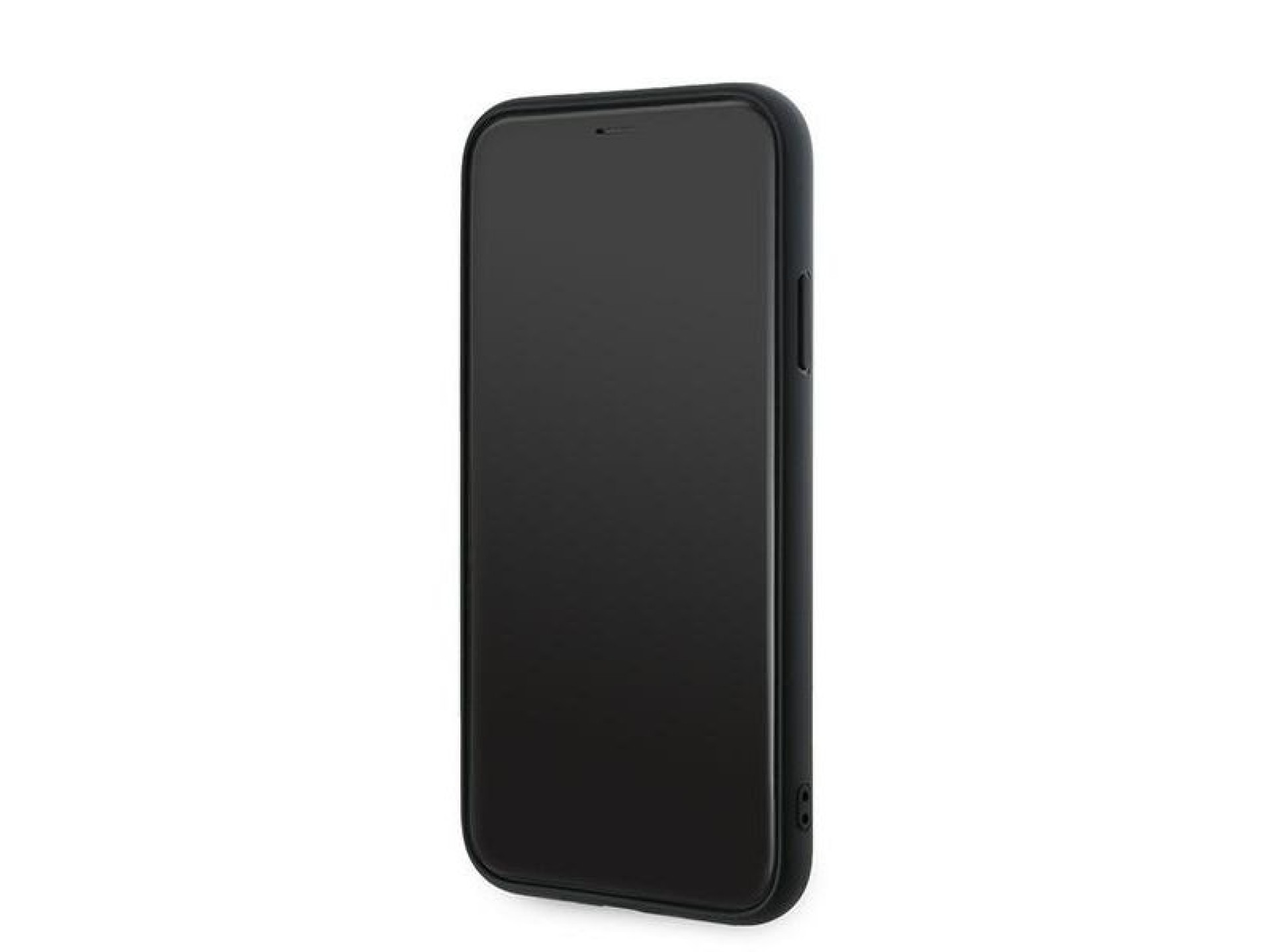 Capa Karl Lagerfeld Diagonal Quilted Script para iPhone 11 / Xr - preta