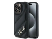 Capa Karl Lagerfeld Diagonal Quilted Script para iPhone 13 Pro / 13 - preta Capa Karl Lagerfeld Diagonal Quilted Script para iPhone 13 Pro / 13 - preta