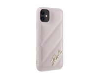 Funda Karl Lagerfeld Diagonal Quilted Script para iPhone 11 / Xr - rosa Funda Karl Lagerfeld Diagonal Quilted Script para iPhone 11 / Xr - rosa