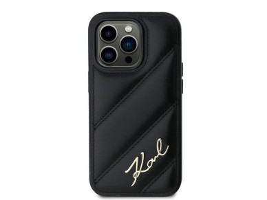 Karl Lagerfeld Diagonal Quilted Script case for iPhone 13 Pro Max - black Karl Lagerfeld Diagonal Quilted Script case for iPhone 13 Pro Max - black