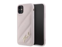 Funda Karl Lagerfeld Diagonal Quilted Script para iPhone 11 / Xr - rosa Funda Karl Lagerfeld Diagonal Quilted Script para iPhone 11 / Xr - rosa