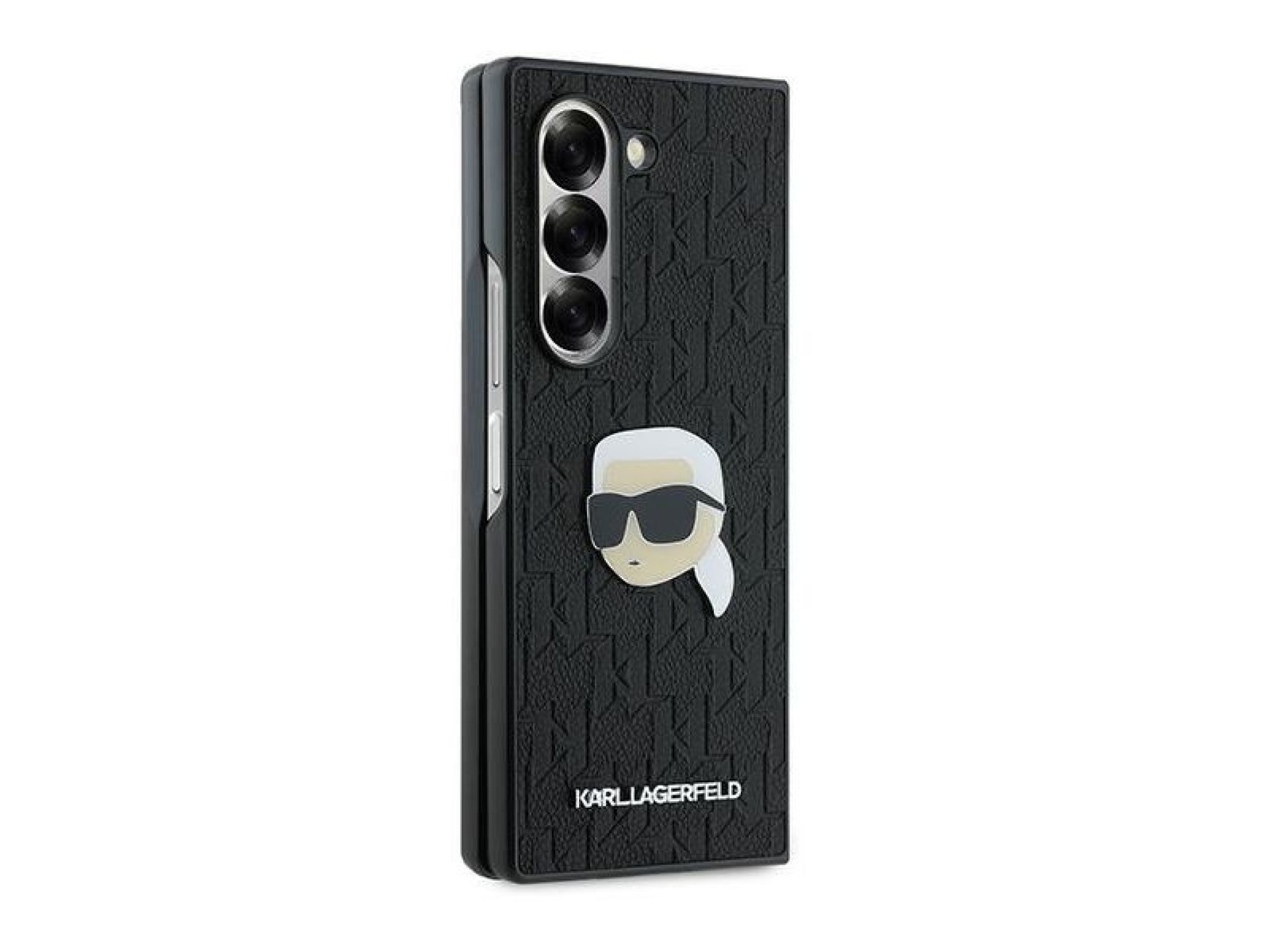 Karl Lagerfeld Saffiano Monogram Head Pin Case for Samsung Galaxy Z Fold 6 - Black