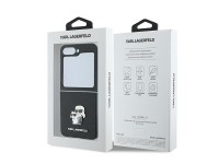 Karl Lagerfeld Saffiano Metal Pin Case for Samsung Galaxy Z Flip 6 - Black Karl Lagerfeld Saffiano Metal Pin Case for Samsung Galaxy Z Flip 6 - Black