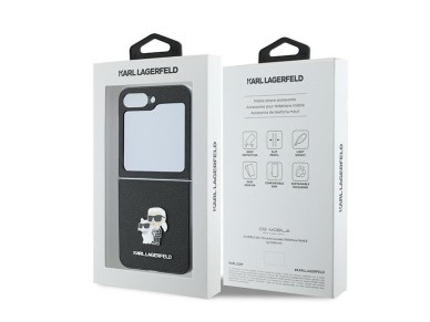 Funda Karl Lagerfeld Saffiano Metal Pin para Samsung Galaxy Z Flip 6 - Negra