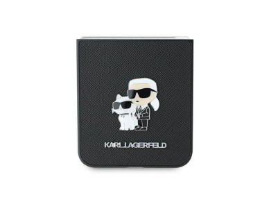 Funda Karl Lagerfeld Saffiano Metal Pin para Samsung Galaxy Z Flip 6 - Negra