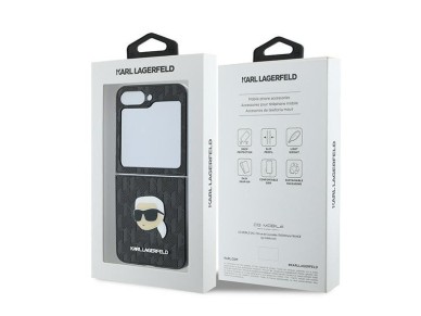 Karl Lagerfeld Saffiano Monogram Case for Samsung Galaxy Z Flip 6 - Black Karl Lagerfeld Saffiano Monogram Case for Samsung Galaxy Z Flip 6 - Black