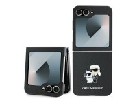 Karl Lagerfeld Saffiano Metal Pin Case for Samsung Galaxy Z Flip 6 - Black Karl Lagerfeld Saffiano Metal Pin Case for Samsung Galaxy Z Flip 6 - Black