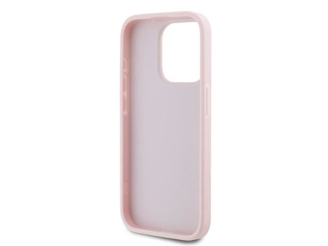 Funda Karl Lagerfeld Diagonal Quilted Script para iPhone 15 Pro Max - rosa