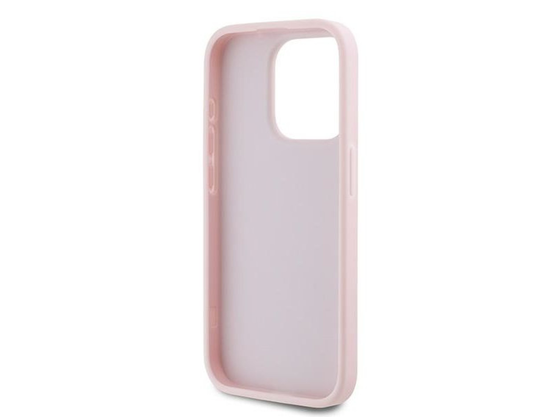 Capa Karl Lagerfeld Diagonal Quilted Script para iPhone 15 Pro - rosa