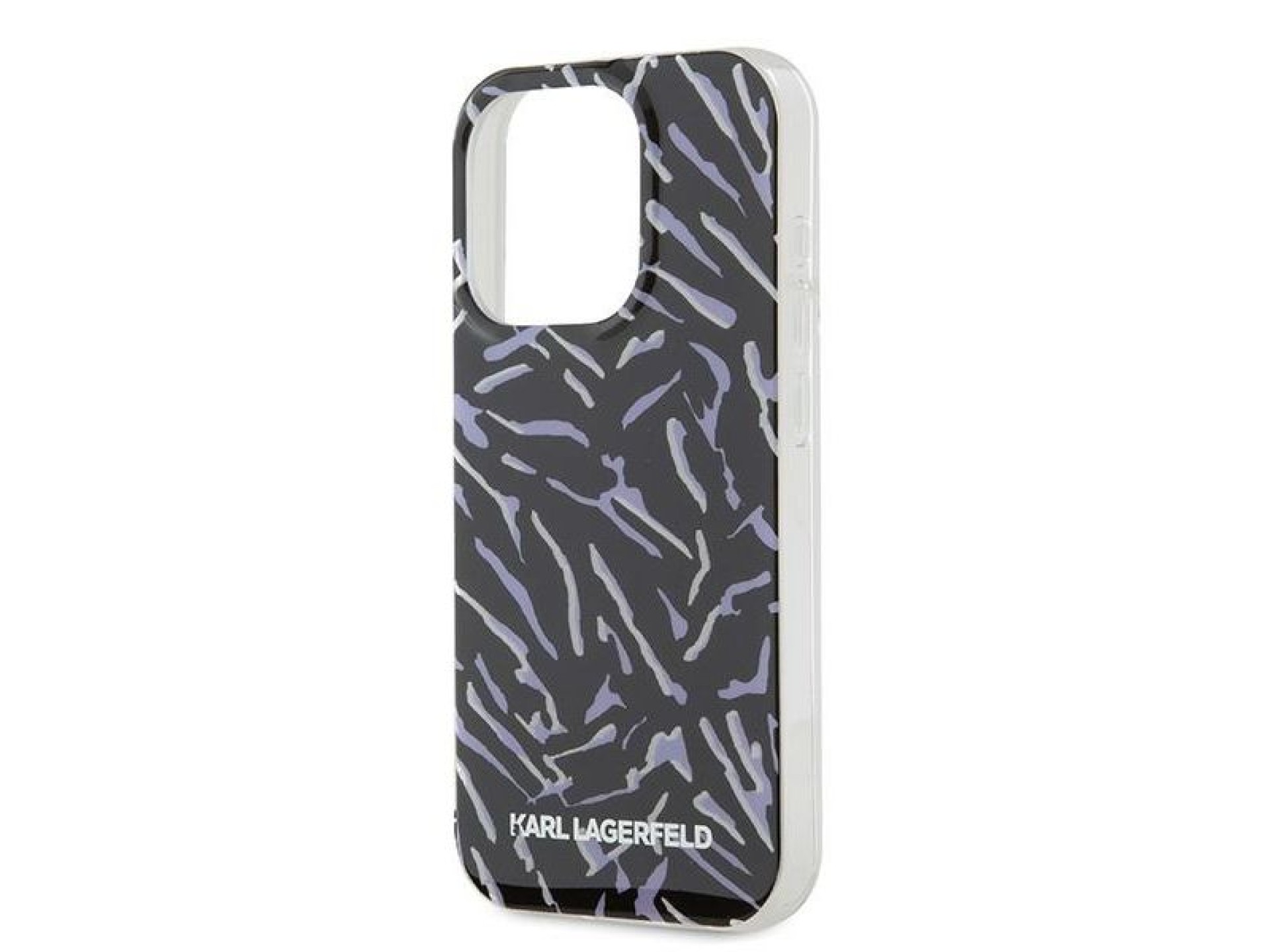 Funda Karl Lagerfeld Zebra con cordón para iPhone 15 Pro Max - Morada