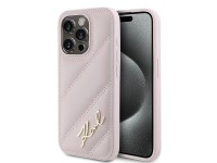 Funda Karl Lagerfeld Diagonal Quilted Script para iPhone 15 Pro Max - rosa Funda Karl Lagerfeld Diagonal Quilted Script para iPhone 15 Pro Max - rosa