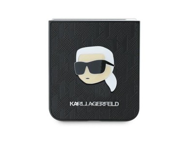 Karl Lagerfeld Saffiano Monogram Case for Samsung Galaxy Z Flip 6 - Black Karl Lagerfeld Saffiano Monogram Case for Samsung Galaxy Z Flip 6 - Black