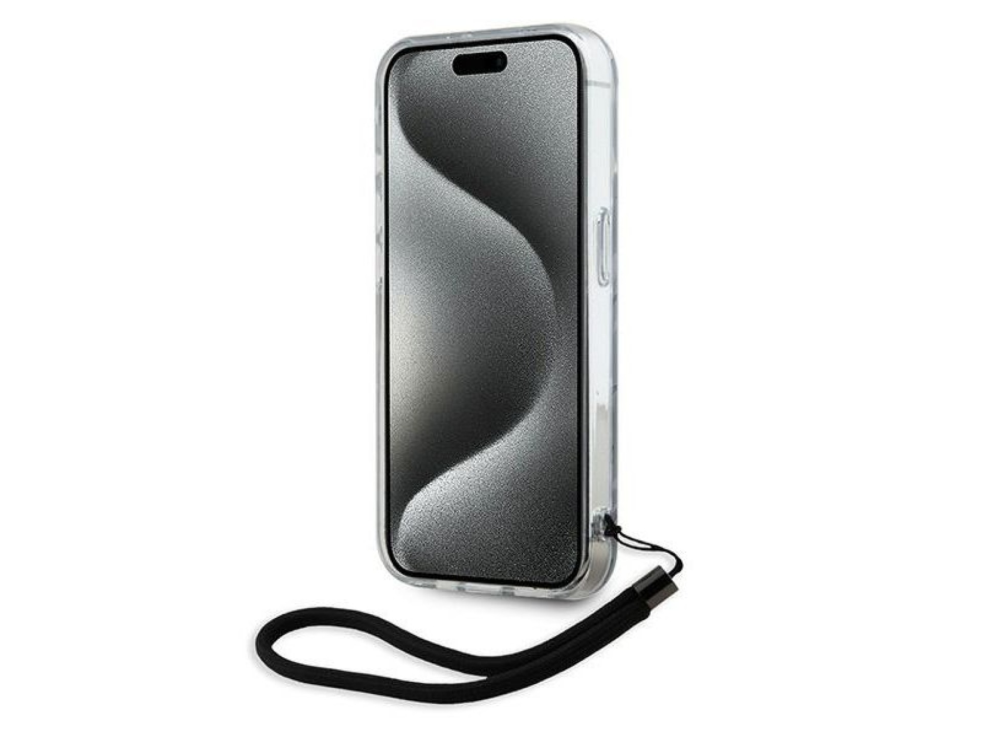 Funda Karl Lagerfeld Zebra con cordón para iPhone 15 Pro Max - Morada