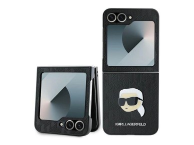 Karl Lagerfeld Saffiano Monogram Case for Samsung Galaxy Z Flip 6 - Black Karl Lagerfeld Saffiano Monogram Case for Samsung Galaxy Z Flip 6 - Black
