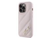 Funda Karl Lagerfeld Diagonal Quilted Script para iPhone 14 Pro - rosa Funda Karl Lagerfeld Diagonal Quilted Script para iPhone 14 Pro - rosa