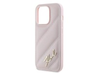 Karl Lagerfeld Diagonal Quilted Script case for iPhone 14 Pro Max - pink Karl Lagerfeld Diagonal Quilted Script case for iPhone 14 Pro Max - pink