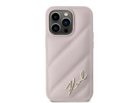 Funda Karl Lagerfeld Diagonal Quilted Script para iPhone 14 Pro - rosa Funda Karl Lagerfeld Diagonal Quilted Script para iPhone 14 Pro - rosa